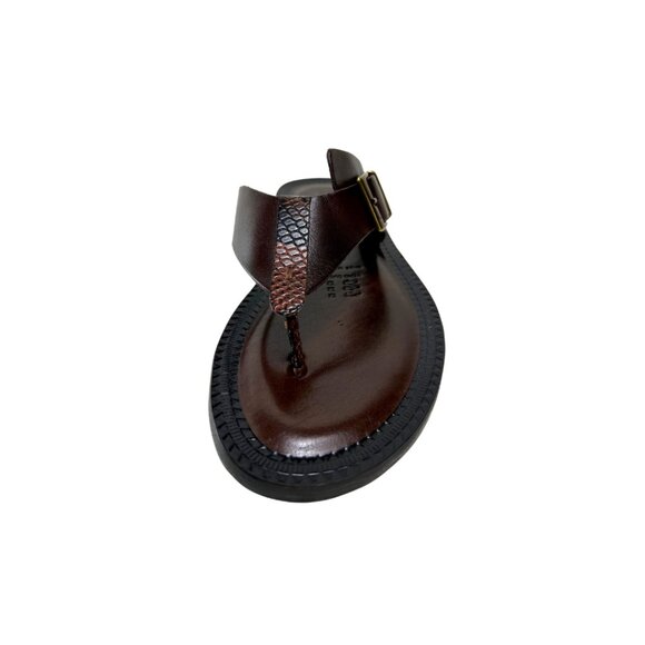 Alpha Brown Mens Italian Leather Sandals main image 8